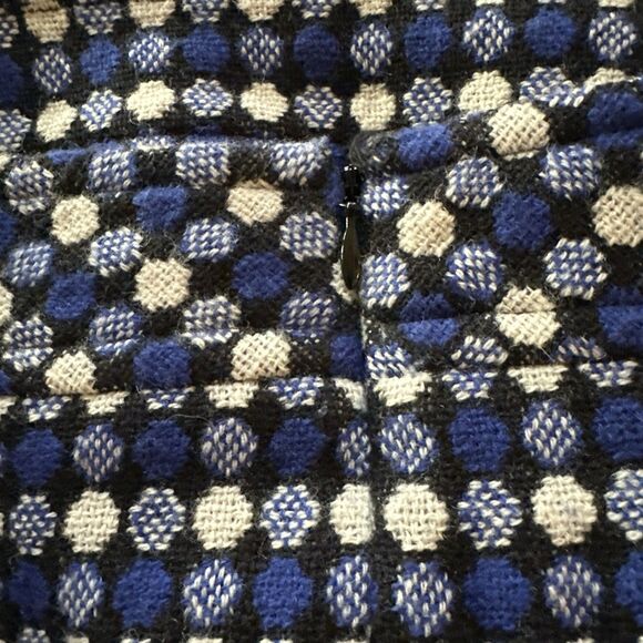 Talbots Size 12 Tweed Wool Pencil Skirt Lined Blue Black White Academia Preppy - Picture 6 of 6